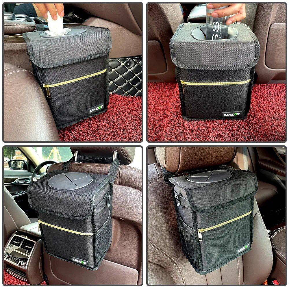 Waterproof Car Trash Bin with Multi-Functional Storage Car Organizers Color : Basic Design|Upgraded Design Waterproof Car Trash Bin with Multi-Functional Storage Car Organizers Color : Basic Design|Upgraded Design