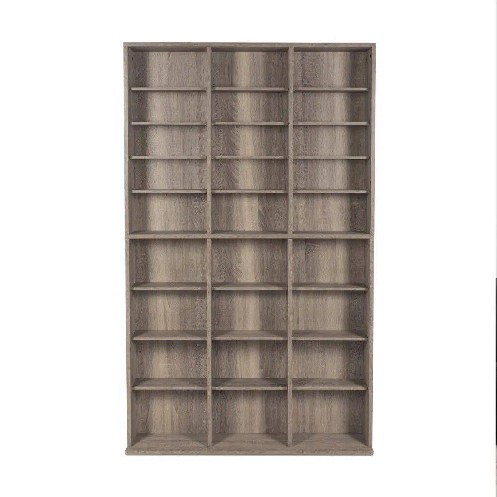 Weathered Oak Woodgrain Media Storage Bookcase Furniture Storage Color : Weathered Oak Wood Weathered Oak Woodgrain Media Storage Bookcase Furniture Storage Color : Weathered Oak Wood