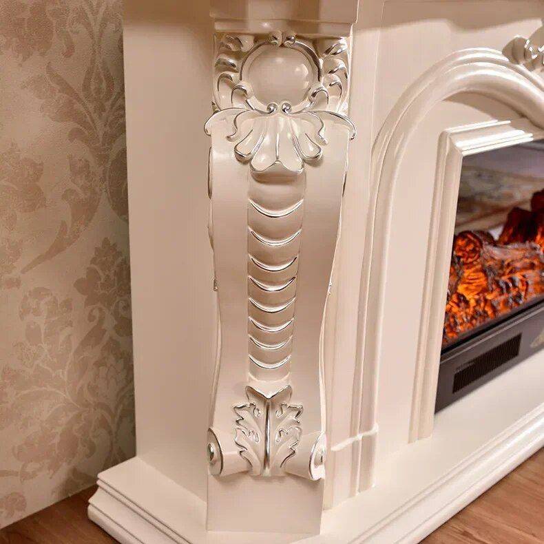 Wooden Mantel Electric Fireplace with LED Flames Fireplaces Home Electronics Color : Brown without heater|Brown with heater|White without heater|White with heater Wooden Mantel Electric Fireplace with LED Flames Fireplaces Home Electronics Color : Brown without heater|Brown with heater|White without heater|White with heater