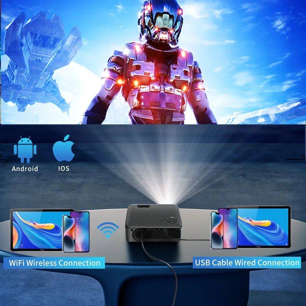 YERSIDA Projector A30C Mini Portable LED Home Electronics Projectors Color : Black|White YERSIDA Projector A30C Mini Portable LED Home Electronics Projectors Color : Black|White